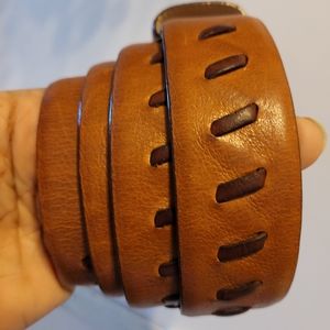 Mens leather brown belt
